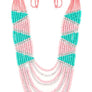 Seed Beads Mix Color Layer Necklace Set