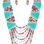 Seed Beads Mix Color Layer Necklace Set