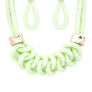 Crystal Mesh Tubing Statement Necklace Set