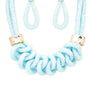 Crystal Mesh Tubing Statement Necklace Set