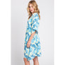 DIONA J FRONT ROPE FLOWER KIMONO ONE SIZE COLOR BLUE