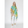 DIONA J BRUSH STROKE PRINT KIMONO ONE SIZE COLOR TAUPE