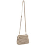 Diona J Women's Designer Quilted Chic Fashion Crossbody Bag Gray