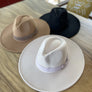 Wide brim panama hat in vegan felt