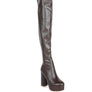 BUBBLE HIGH BLOCK HEELED OVER THE KNEE BOOTS