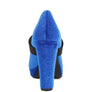 Krause High Block Heel Velvet Pumps