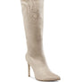 Becks Rhinestone Patterned Calf Boots