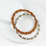 TWISTED LEATHER BANGLE BRACELET