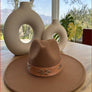 Structured wide brim Fedora with Embellishment