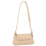 DIONA J WOMEN'S LEATHER ADJUSTABLE STRAP SMOOTH MODERN SHOULDER BAG COLOR BEIGE