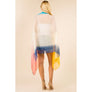 DIONA J FASHION MESH MULTI COLOR COVER UP KIMONO SHAWL ONE SIZE COLOR WHITE