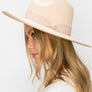 Wide brim panama hat in vegan felt