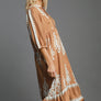 Umgee Full Size Printed Notched Midi Dress