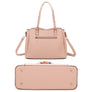 DIONA J 3IN1 WOMEN'S CHIC SATCHEL W HANDLE BAG AND WALLET SET COLOR PINK
