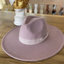 Wide brim panama hat in vegan felt