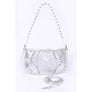 DIONA J ICONIC STUDDED FASHION SHOULDER BAG COLOR SILVER