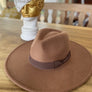 Wide brim panama hat in vegan felt
