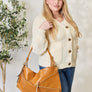 SHOMICO Zipper Detail Shoulder Bag with Pouch