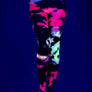 Tie dye spandex opaque pantyhose (Glow UV Reactive)