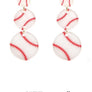 THREE DROP SPORTS BALL ACRYLIC POST EARRING