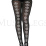 Star pentagon print pantyhose