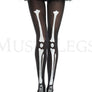 Skeleton print pantyhose