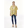 DIONA J FASHION FLOWER PRINT SHORT KIMONO ONE SIZE COLOR BLACK