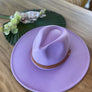 Wide brim panama hat in vegan felt