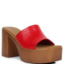 Scandal Slip On Block Heel Sandals