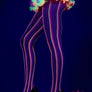 Pastel colors fishnet pantyhose (Glow UV Reactive)
