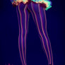 Pastel colors fishnet pantyhose (Glow UV Reactive)