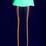 Vertical striped rainbow fishnet tights (Glow UV Reactive)