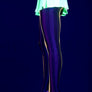 Vertical striped rainbow fishnet tights (Glow UV Reactive)