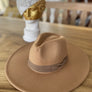 Wide brim panama hat in vegan felt
