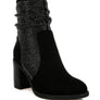 Chinar Rhinestone Studded Slouchy Ankle Boots