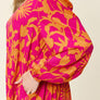 Double Take Full Size Printed Ruffle Hem Dress with Pocket