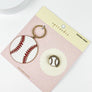 SPORTS BALL ENAMEL KEYCHAIN WITH PIN SET