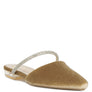 Turnon Velvet Diamante Detail Flat Mules