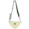 DIONA J 2IN1 GEOMETRIC SHAPE ZIPPER CROSSBODY BAG WITH POUCH SET COLOR WHITE