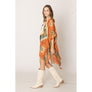 DIONA J AZTEC PRINT KIMONO CARDIGAN ONE SIZE COLOR RED