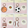 SPORTS BALL ENAMEL KEYCHAIN WITH PIN SET