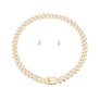 Iced Gold Square Cuban Chain Necklace