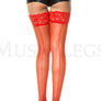 Lace Top Thigh High with Back Seam