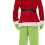 Adult Green Monster Santa Costume for Men Holiday Cosplay Suit Festive Christmas Themed Outfit for Parties, Parades, and Events