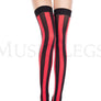 Striped opaque thigh hi