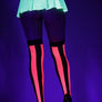 Striped opaque thigh hi