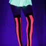 Striped opaque thigh hi