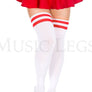 NEW! Plus size athlete acrylic thigh hi with striped top