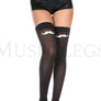Cute mustache design thigh hi