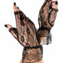 Wrist length lace fingerless gloves